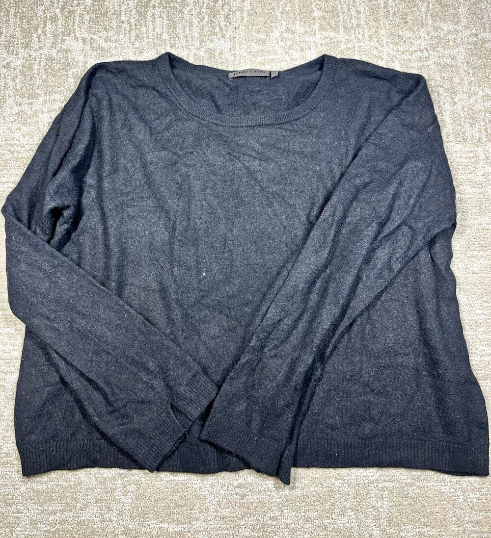 Jenni Kayne Women Black Crew Neck Long Sleeve Pullover Sweater XL